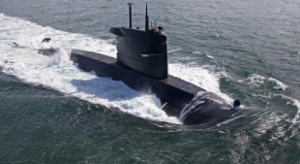 Walrusklasse onderzeeboot op zee