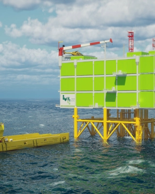 Hydrogen offshore substation