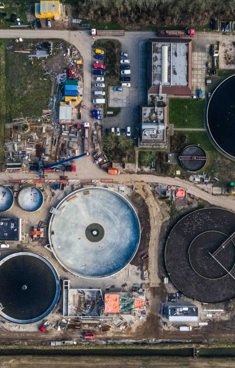Slib omzetten in biogas in Energiefabriek Sleeuwijk