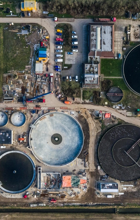 Slib omzetten in biogas in Energiefabriek Sleeuwijk