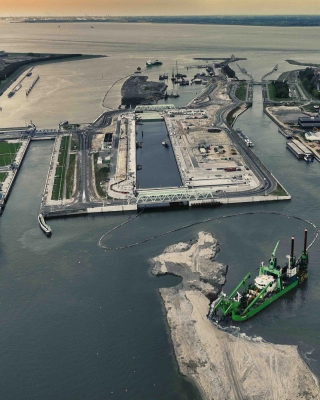Drone foto Nieuwe Sluis Terneuzen