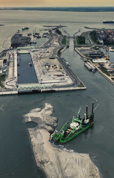 Drone foto Nieuwe Sluis Terneuzen