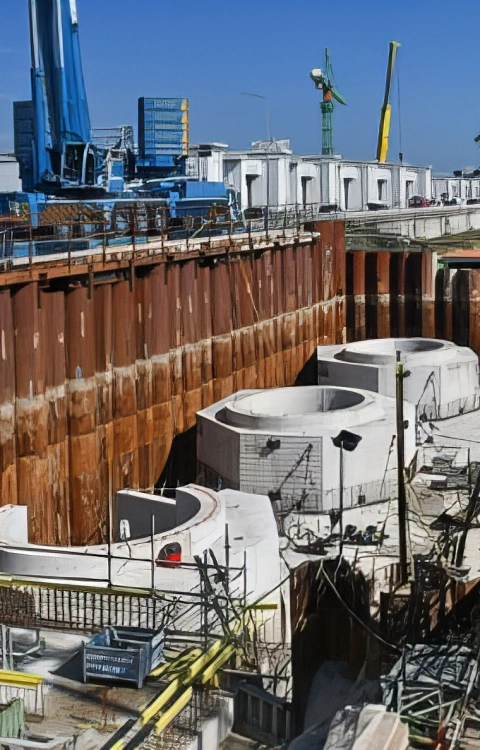 New pumping station under construction at Afsluitdijk