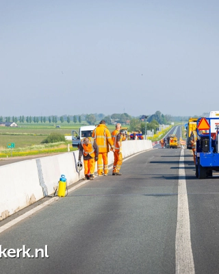 Werkzaamheden plaatsing barriers N50 Kampen