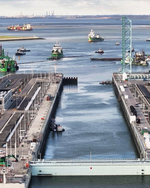 Bascule Bridges Nieuwe Sluis Terneuzen